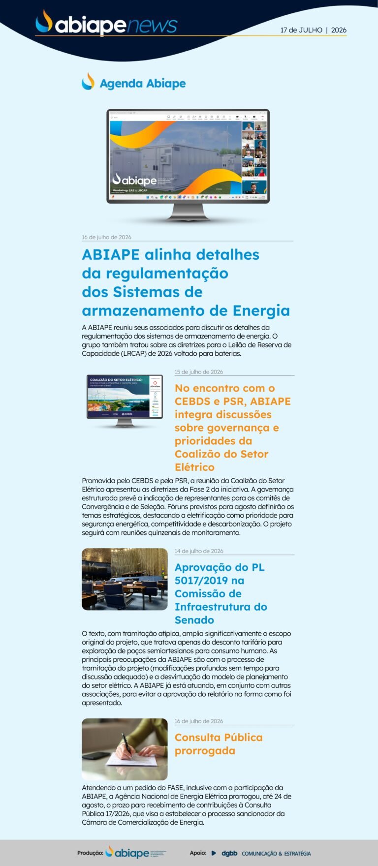 Brasília, 17 de julho de 2026