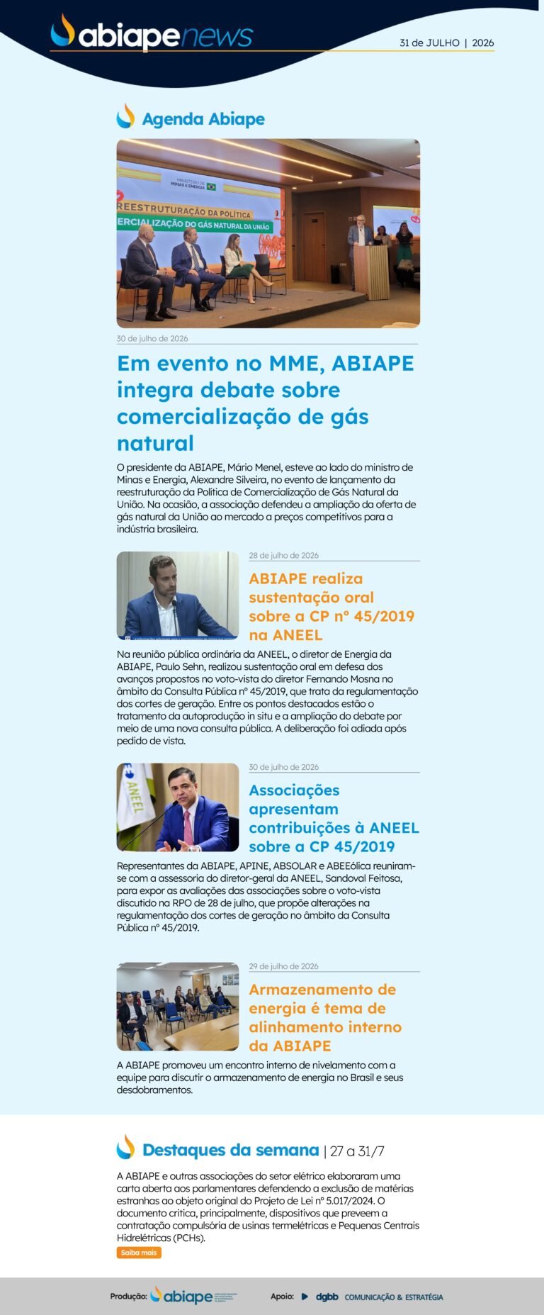 Brasília, 31 de julho de 2026