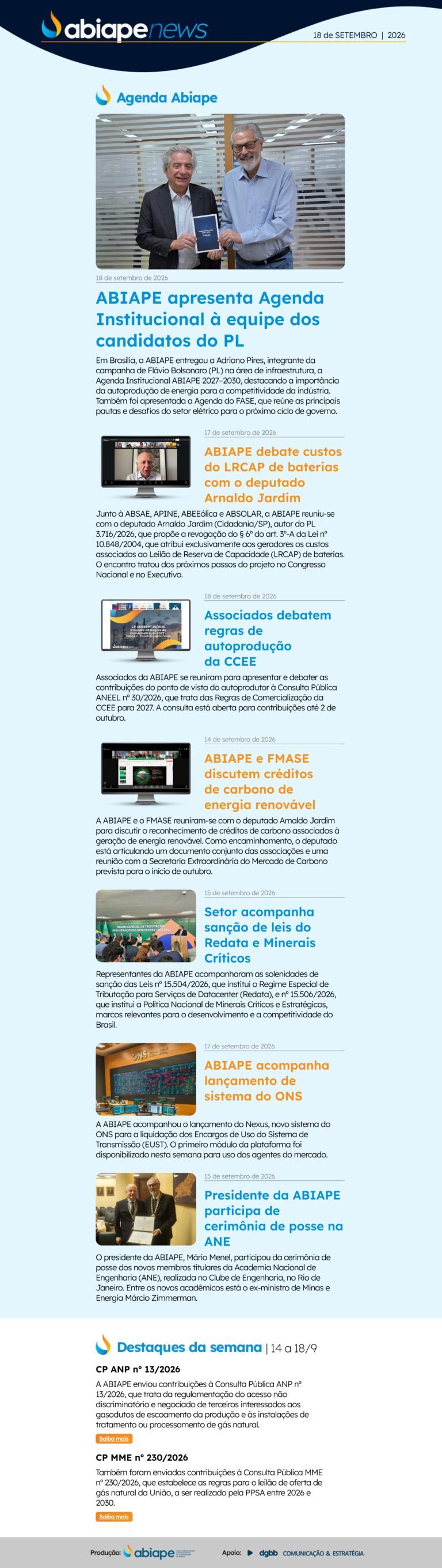 Brasília, 18 de setembro de 2026